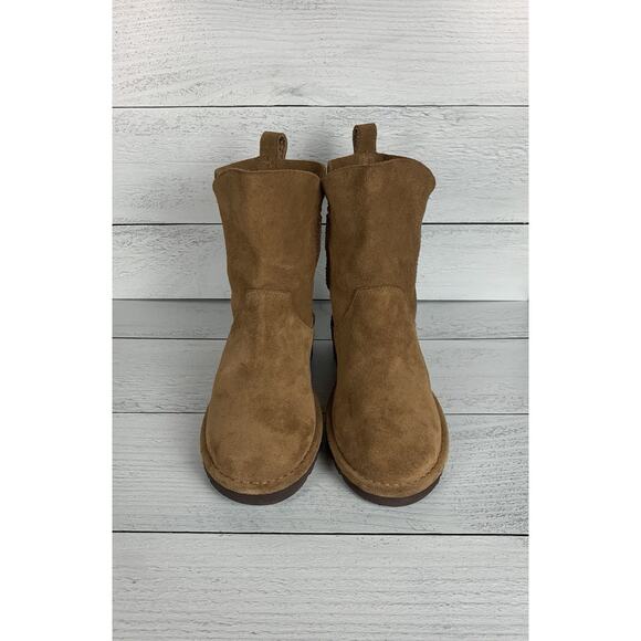 UGG Women's US Size 7 Alida Slouch Brown Chestnut Leather Suede Unlined Boots - Picture 4 of 14